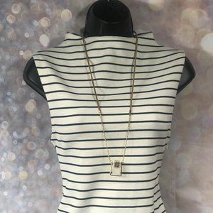 Zara | Knit Striped Sleeveless Midi Dress